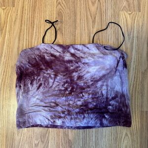 Maroon Tie-Dye Women's Top